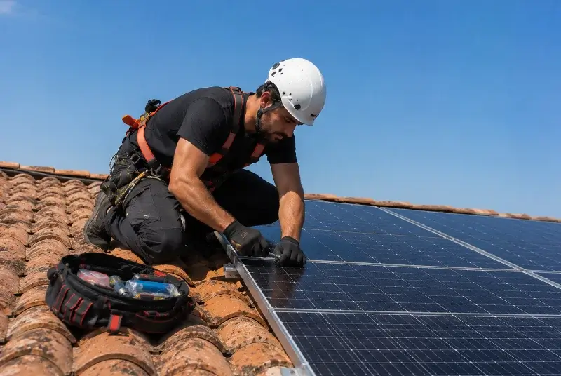 Maintenance et monitoring de panneaux solaires à Gillonnay